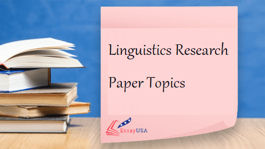 research paper linguistics topic