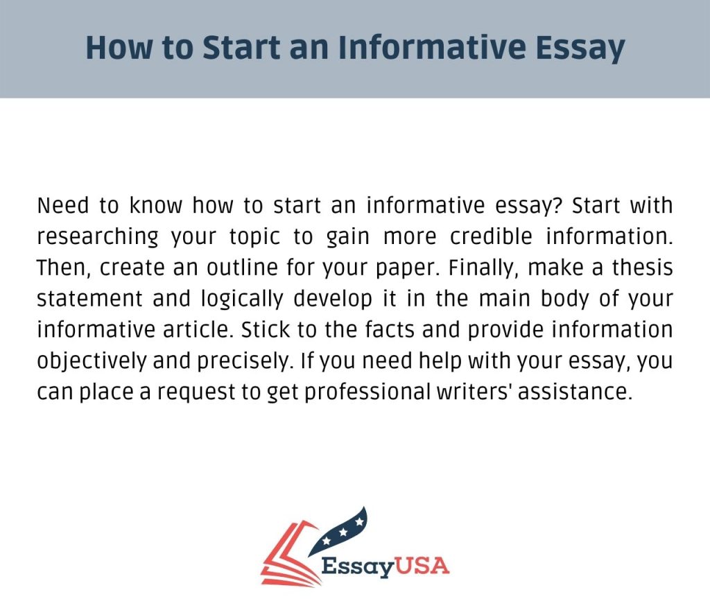 how to start an informative essay