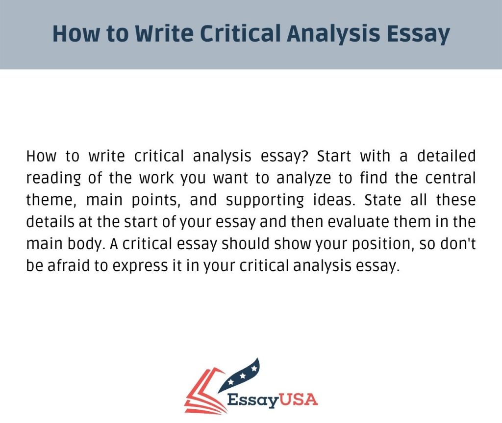 writing a critical analytical essay